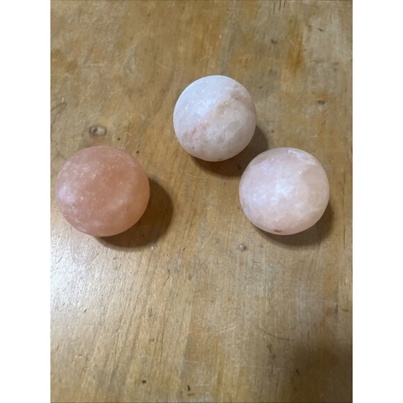 3 Pure Himalayan Salt Round Ball MASSAGE STONE Helps To Relax Muscles!!! - Picture 2 of 3